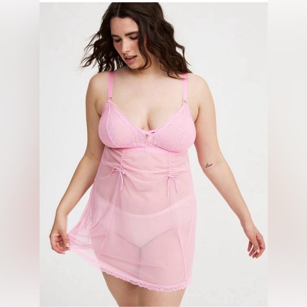 NWT Torrid Lace Mesh Wire-Free Babydoll - 3X